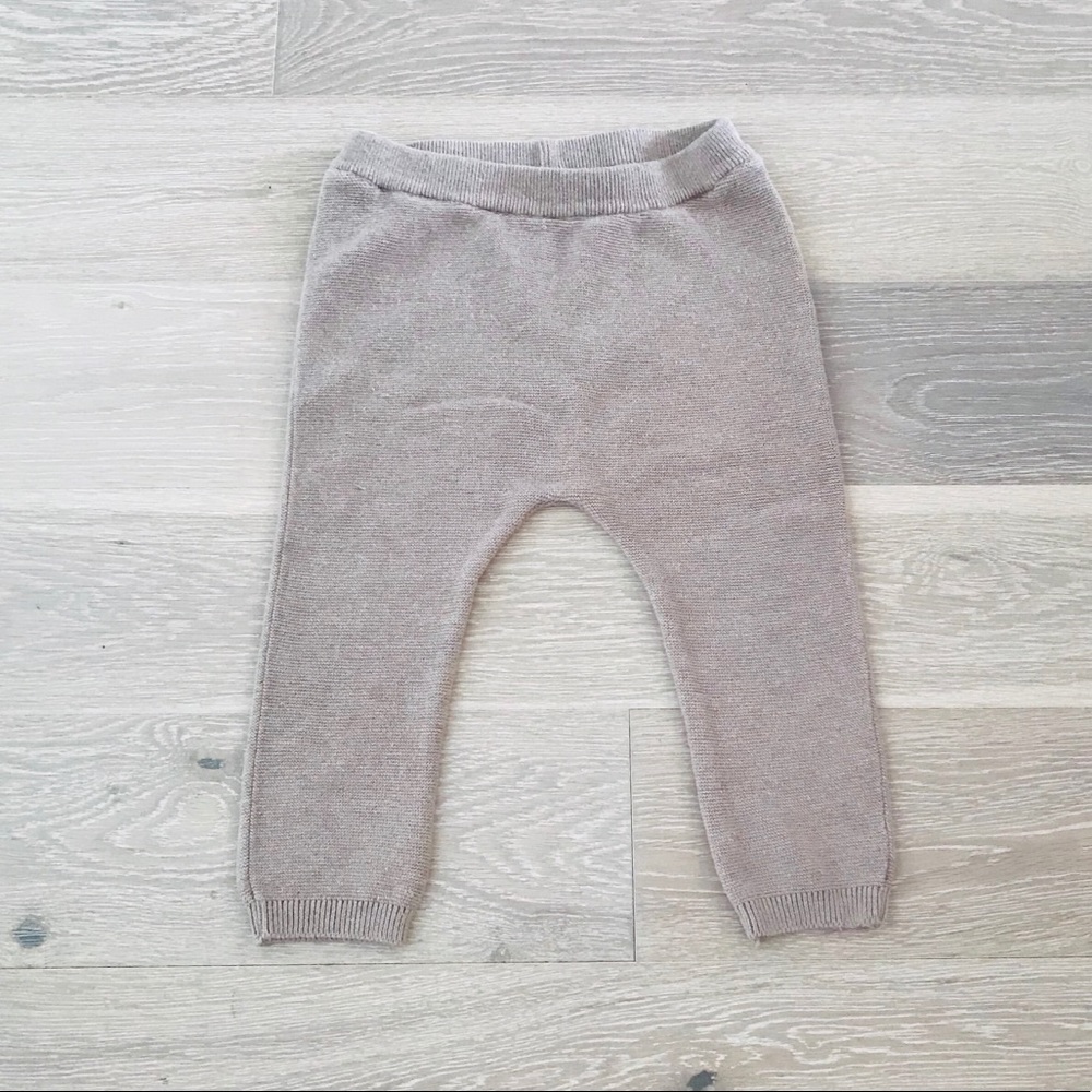Organic cotton and silk knit pants